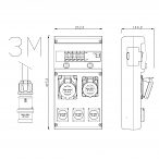 Zásuvková rozvodnica 632A.312W-012F2