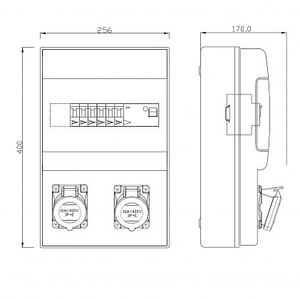 Zásuvková rozvodnica D331.0020-2/4